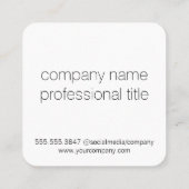 Fotografie | Kameraleuchten Quadratische Visitenkarte (Rückseite)