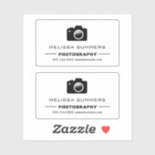 Fotografie - Kontaktinformationen für Fotografen Aufkleber (Blatt)