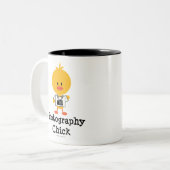 Fotografie-Küken-Tasse Zweifarbige Tasse (Vorderseite Links)