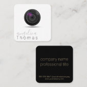 Fotografie | Künstler | Designer | Kameraleuchten Quadratische Visitenkarte (Vorne/Hinten)