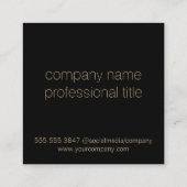 Fotografie | Künstler | Designer Quadratische Visitenkarte (Rückseite)