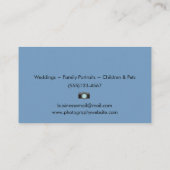 Fotografie künstlerischer Aquarellbilder Visitenkarte (Rückseite)