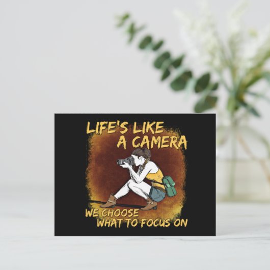 Fotografie - Leben wie ein Fotograf Postkarte (Stehend Vorderseite)