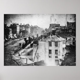 Fotografie-lebende Person Boulevard du Temple Poster