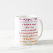 Fotografie-Lehrer Kaffeetasse (VorderseiteRechts)