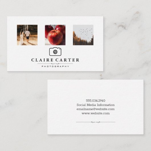 Fotografie | Logo für Fotokamera Visitenkarte (Vorne/Hinten)