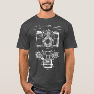 Fotografie Lover Gift Camera Vintager Patentdruck T-Shirt
