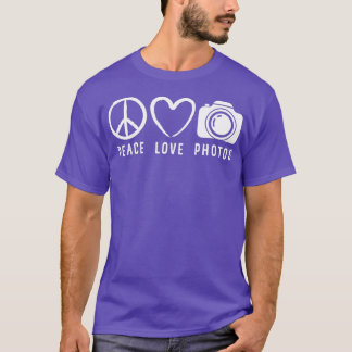Fotografie Lover Gift Peace Liebe Fotos Kamera T-Shirt