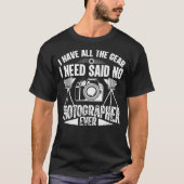 Fotografie Lover Outfit Funny Camera Gear Fotogr T-Shirt (Vorderseite)