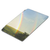 Fotografie mit doppeltem Regenbogen Personalisiert iPad Air Hülle (Seitenansicht)