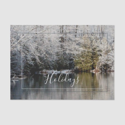 Fotografie mit einer Winterlandschaft Seidenpapier (Vorderseite)