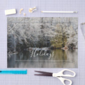 Fotografie mit einer Winterlandschaft Seidenpapier (Handwerk)