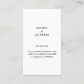 Fotografie mit einfachen Foto-Schauspielern Visitenkarte (Rückseite)