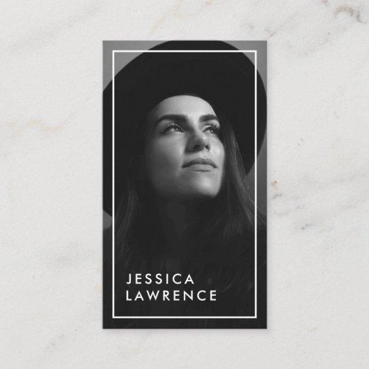 Fotografie mit einfachen Foto-Schauspielern Visitenkarte (Vorderseite)