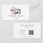 Fotografie mit Minimalistischem QR-Code Visitenkarte (Vorne/Hinten)