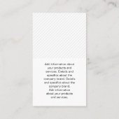 Fotografie | Modell mit Rose | Benutzerdefiniertes Visitenkarte (Rückseite)