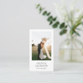 Fotografie Moderne elegante Foto Business Card Visitenkarte (Stehend Vorderseite)