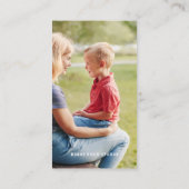 Fotografie Moderne Minimal einfache Foto Business  Visitenkarte (Rückseite)