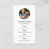 Fotografie Moderne Minimal einfache Foto Business  Visitenkarte (Vorderseite)