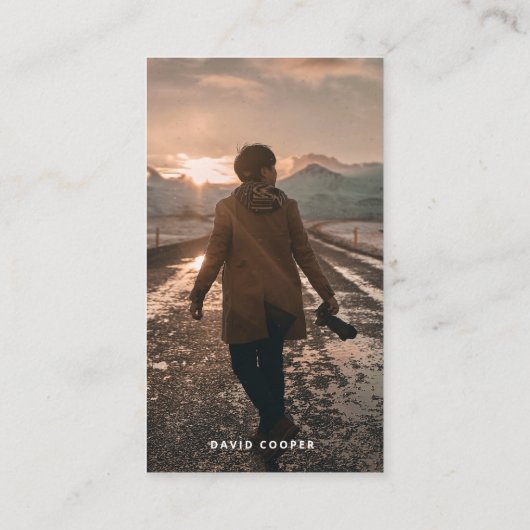 Fotografie Modernes Full Cover Foto Visitenkarte (Rückseite)