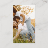 Fotografie Modernes Minimales Foto Visitenkarte (Rückseite)