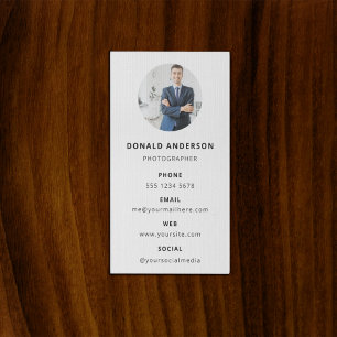 Fotografie Modernes Minimales Foto Visitenkarte