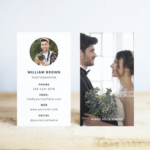 Fotografie Modernes Minimales Foto Visitenkarte