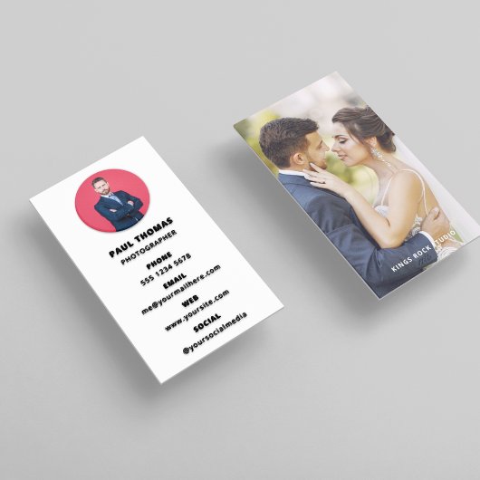 Fotografie Modernes Minimales Foto Visitenkarte