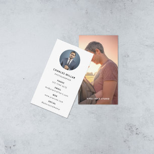 Fotografie Modernes Minimales Foto Visitenkarte