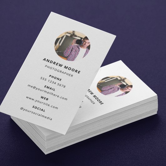 Fotografie Modernes Minimales Foto Visitenkarte