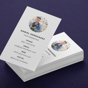 Fotografie Modernes Minimales Foto Visitenkarte