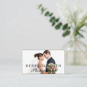 Fotografie Modernes Minimales Foto Weiß Visitenkarte (Stehend Vorderseite)