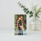 Fotografie Modernes Minimalistisches einfaches Fot Visitenkarte (Stehend Vorderseite)