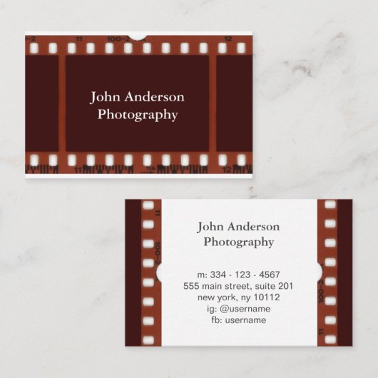 Fotografie Negativ Visitenkarte (Vorne/Hinten)