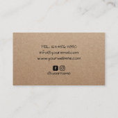 Fotografie Niedliche Kamera Minimalistisch Rustika Visitenkarte (Rückseite)