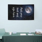 Fotografie - Night Sky mit Vollmond + Ihre Idee Banner (Messeveranstaltung)