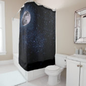 Fotografie - Night Sky mit Vollmond + Ihre Idee Duschvorhang (Beispiel)