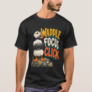 Fotografie Puffin Waddle Focus Klicken T-Shirt