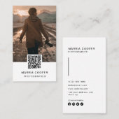 Fotografie QR Code Social Media Foto Visitenkarte (Vorne/Hinten)