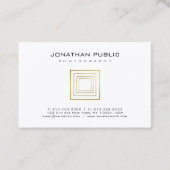 Fotografie-Schablonen-Fotograf-elegantes Gold Visitenkarte (Vorderseite)