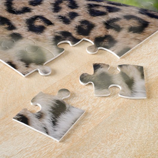 Fotografie Schöne Amur Leopard Grüne Puzzle (Seite)