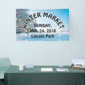 Fotografie - schöner Winterpark + Ihre Ideen Banner (Messeveranstaltung)