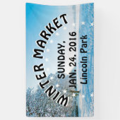 Fotografie - schöner Winterpark + Ihre Ideen Banner (Vertikal)