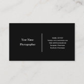 Fotografie Schwarz-Weiß-Kamera Visitenkarte (Rückseite)