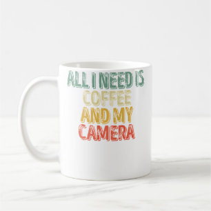 Fotografie-Shirt Alles, was ich brauche, ist Kaffe Kaffeetasse