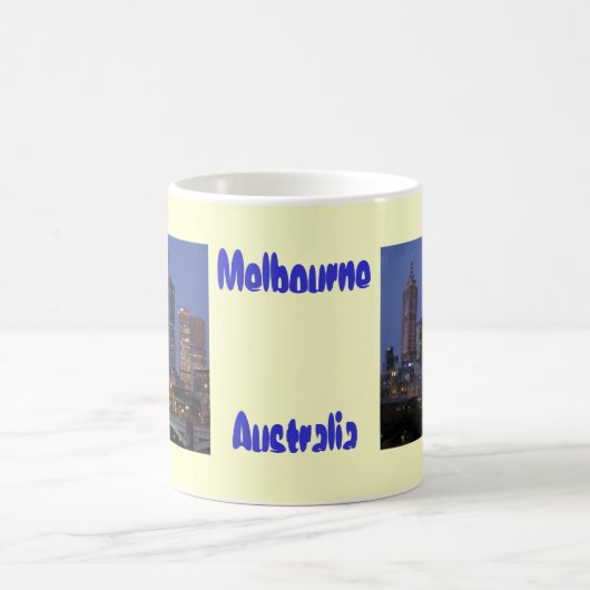 Fotografie-Tassenentwurf Melbournes Australien Kaffeetasse (Mittel)