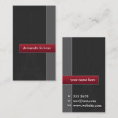 Fotografie-u. Entwurfs-Visitenkarte Visitenkarte (Vorne/Hinten)