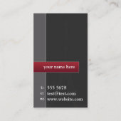 Fotografie-u. Entwurfs-Visitenkarte Visitenkarte (Rückseite)