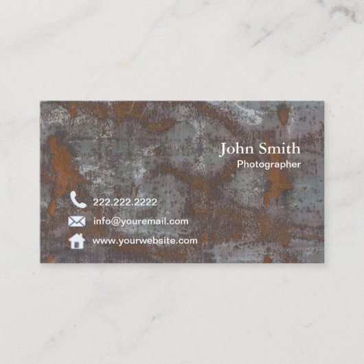 Fotografie Vintager Metallfotograf Visitenkarte (Vorderseite)