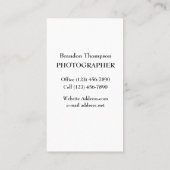 Fotografie Visitenkarte (Rückseite)